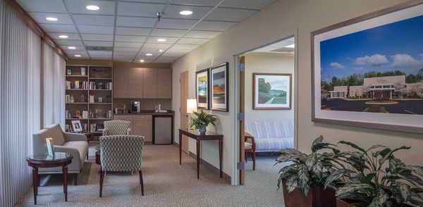 The sun-lit arrangement office at the Columbia Arrangement Center