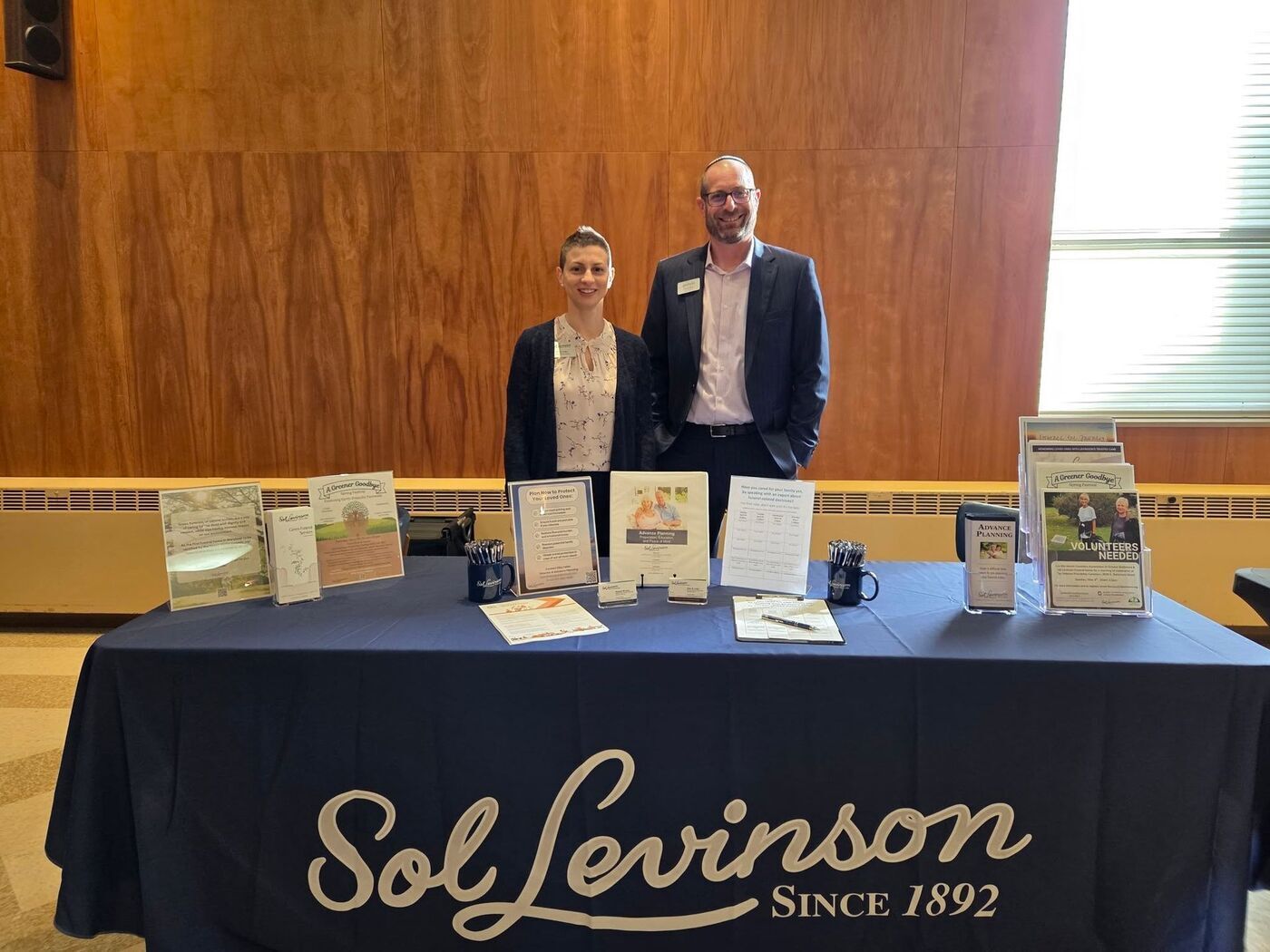 Eliza Feller and Greg King represented Sol Levinson at Gilchrist Cares Hidden Blessings: Finding Light, Love, & Joy Through Illness and Loss at Beth El Congregation on April 22, 2025