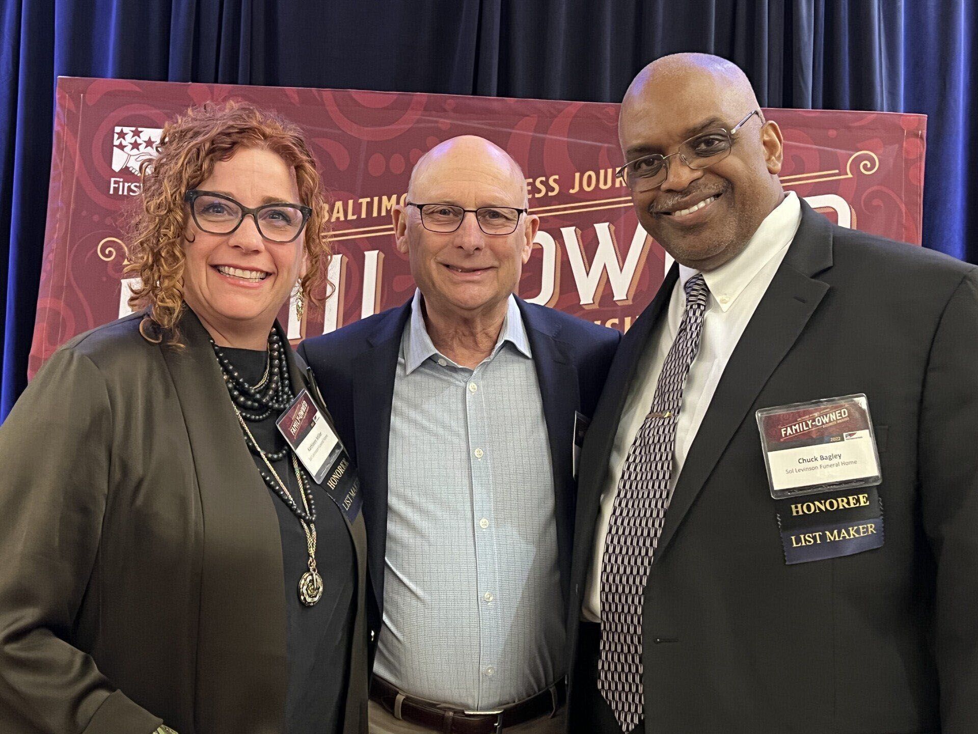 Sol Levinson was recognized by the BBJ as one of Baltimore's Oldest Family Owned Businesses, March 2022