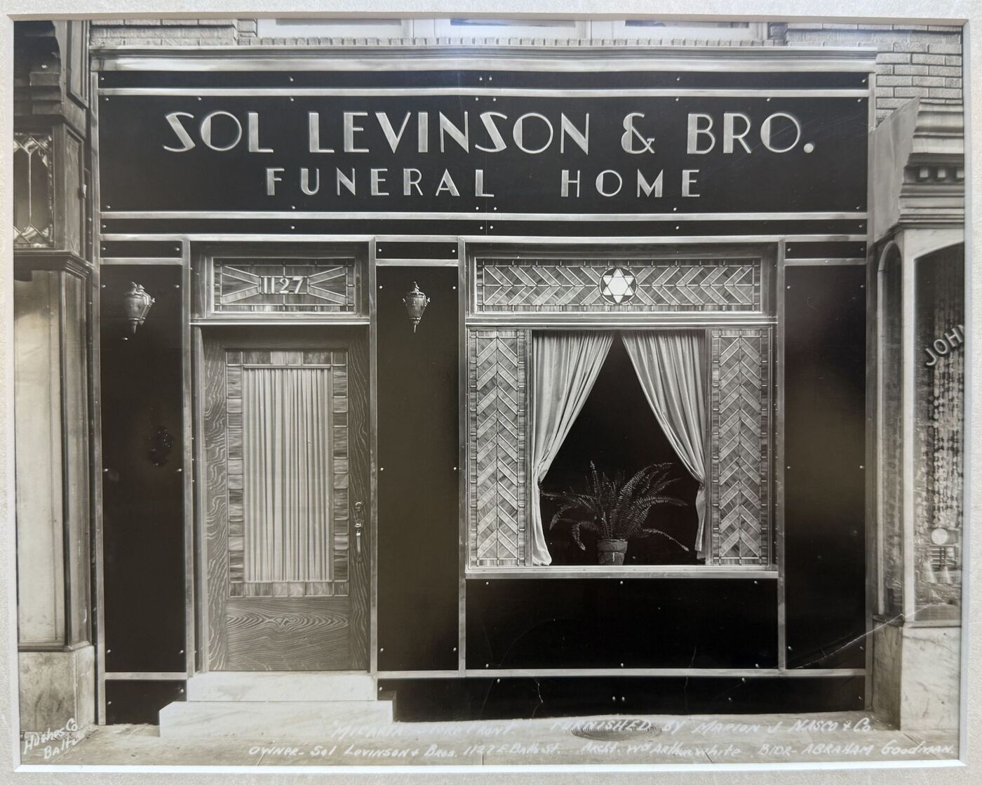 Our former location on East Baltimore Street (1911)
